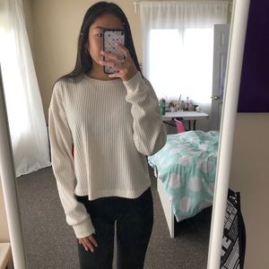 Ribbed knit sweater